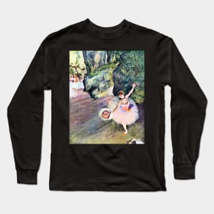 Dancer With a Bouquet of Flowers by Edgar Degas Long Sleeve T-Shirt